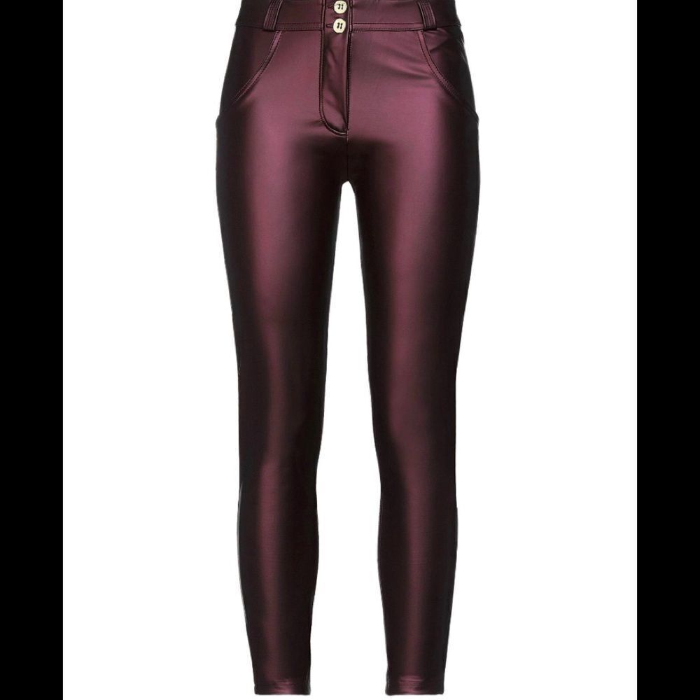 Freddy WR.UP metallic leggings pants deep purple Sz M